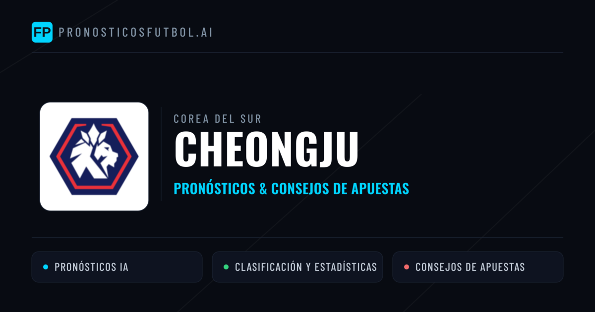 Cheongju Pronósticos y estadísticas
