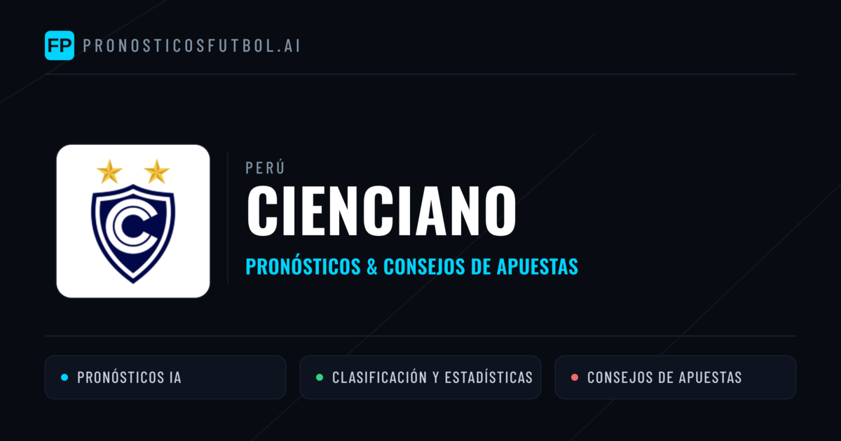Cienciano Pronósticos y estadísticas