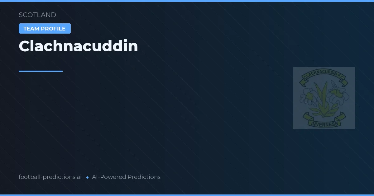 Clachnacuddin Pronósticos y estadísticas