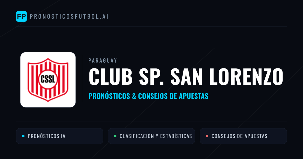 Club Sp. San Lorenzo Pronósticos y estadísticas