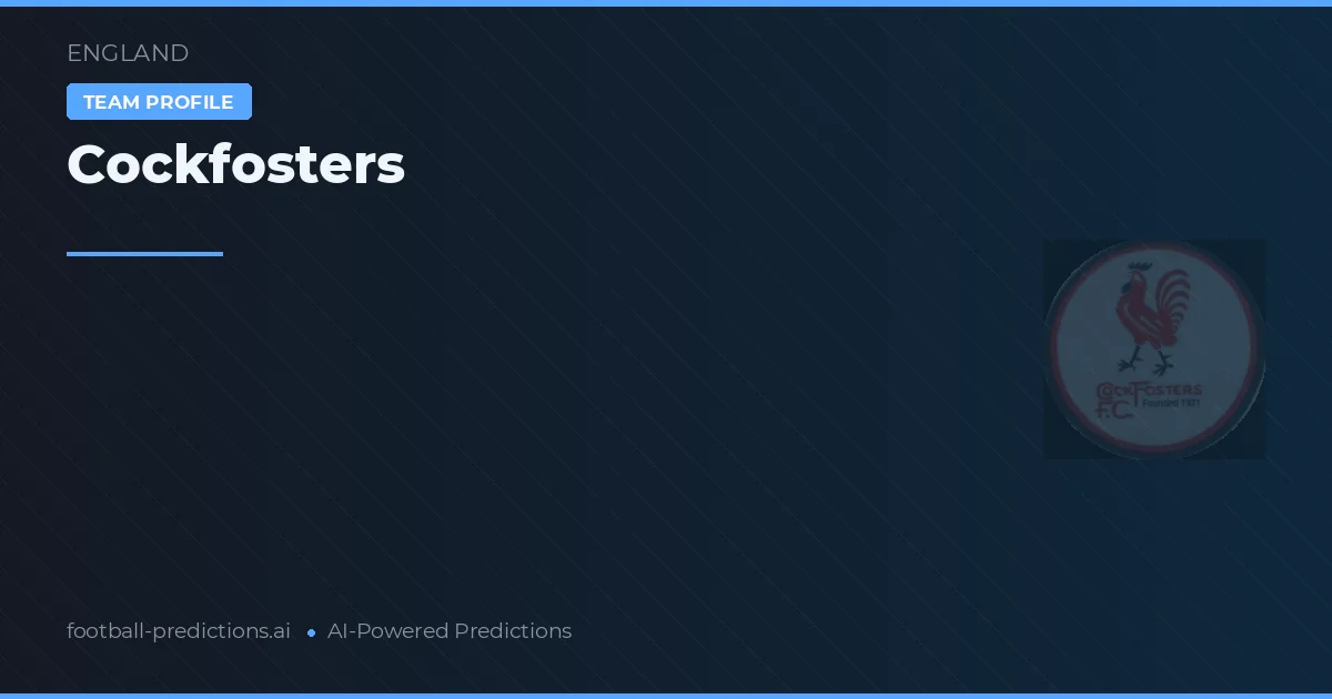 Cockfosters Pronósticos y estadísticas