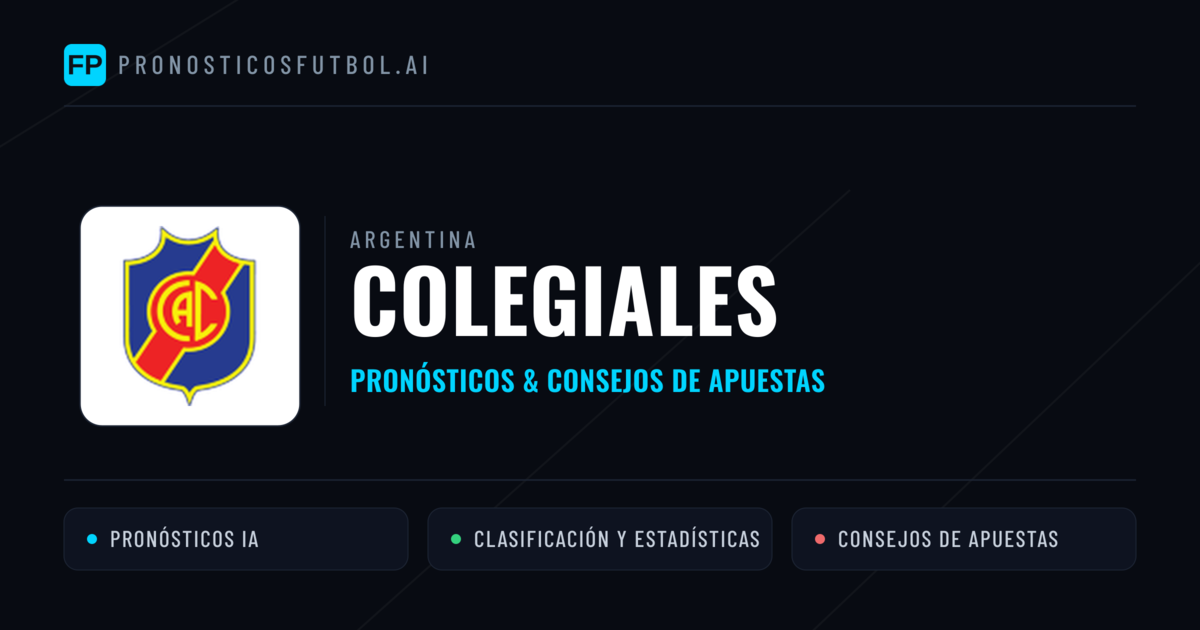 Colegiales Pronósticos y estadísticas