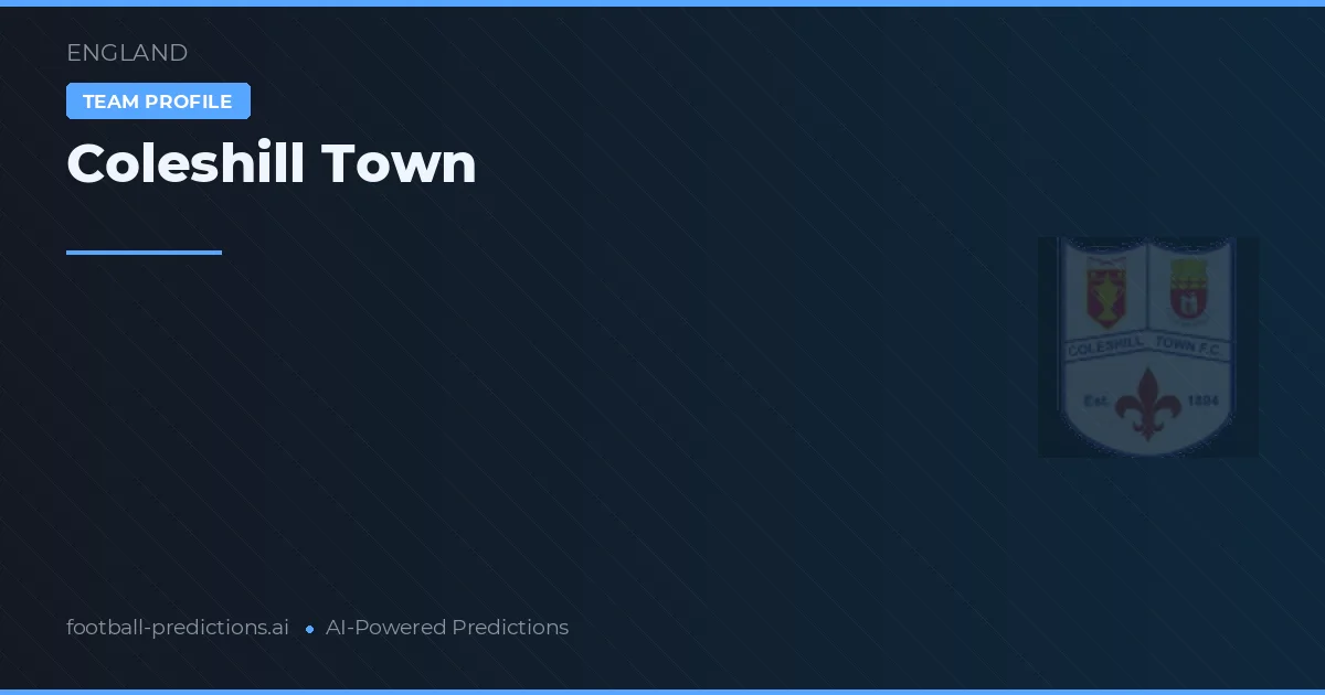 Coleshill Town Pronósticos y estadísticas