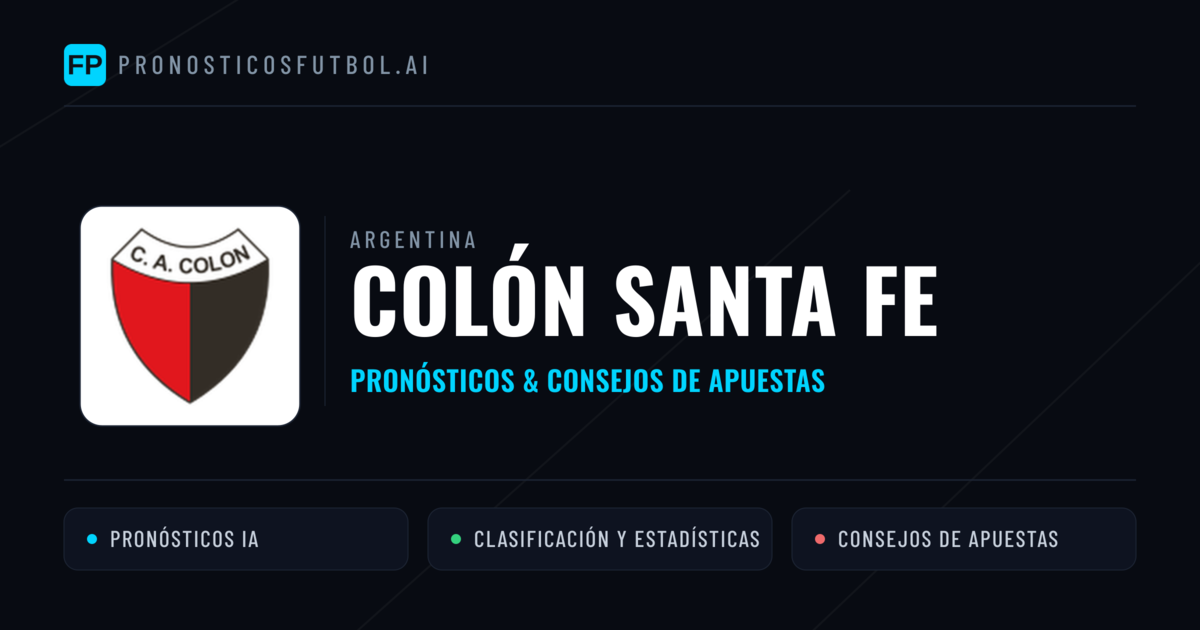 Colón Santa Fe Pronósticos y estadísticas