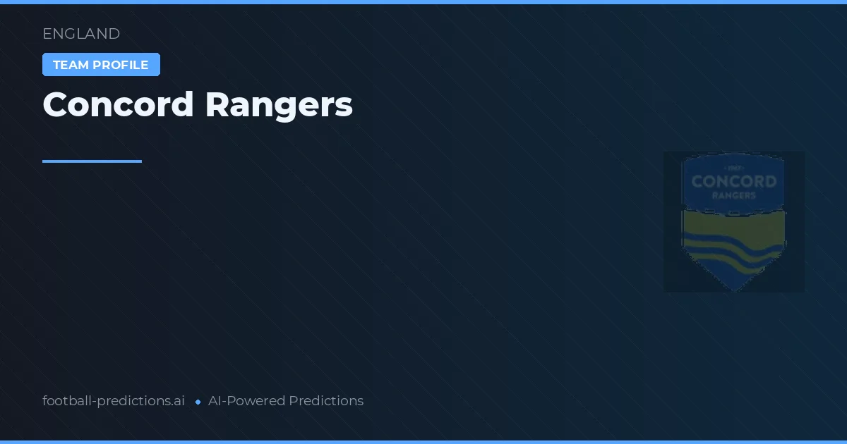 Concord Rangers Pronósticos y estadísticas