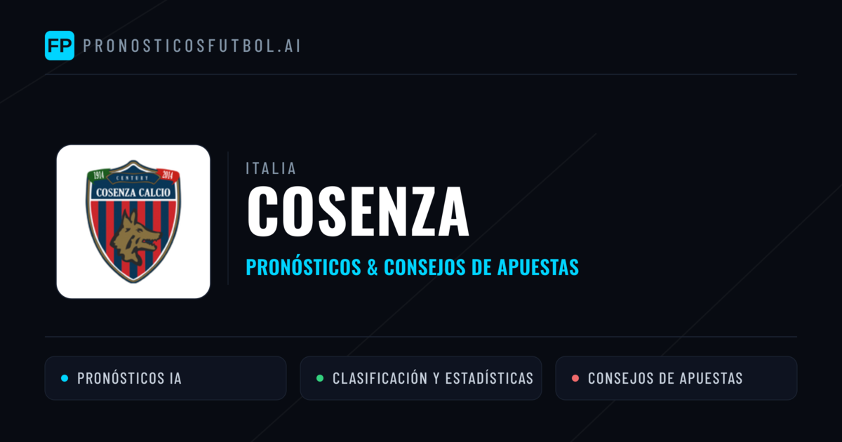 Cosenza Pronósticos y estadísticas
