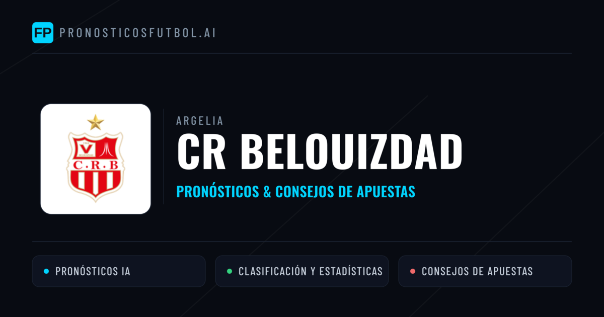CR Belouizdad Pronósticos y estadísticas