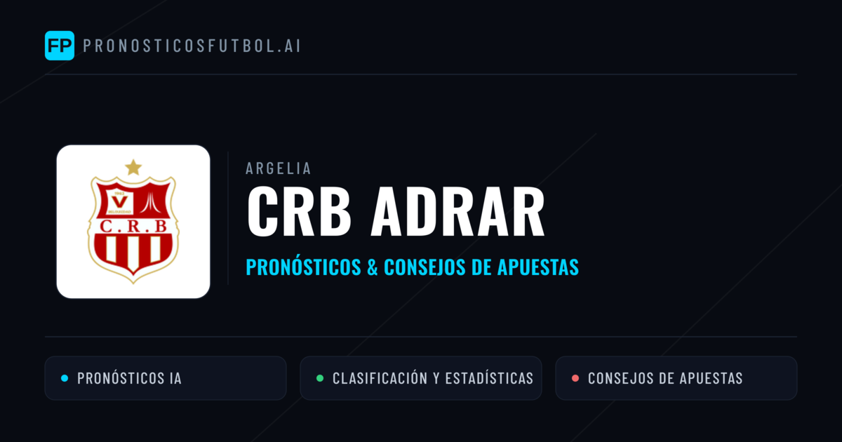 CRB Adrar Pronósticos y estadísticas