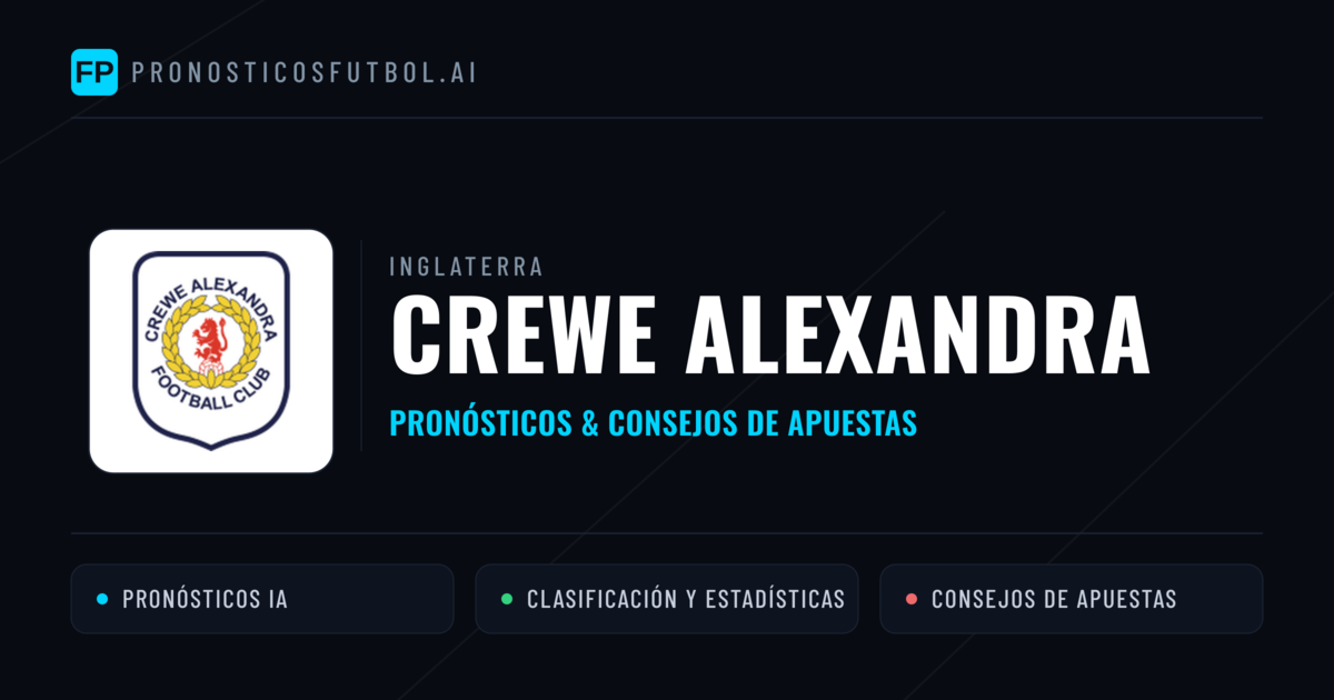 Crewe Alexandra Pronósticos y estadísticas