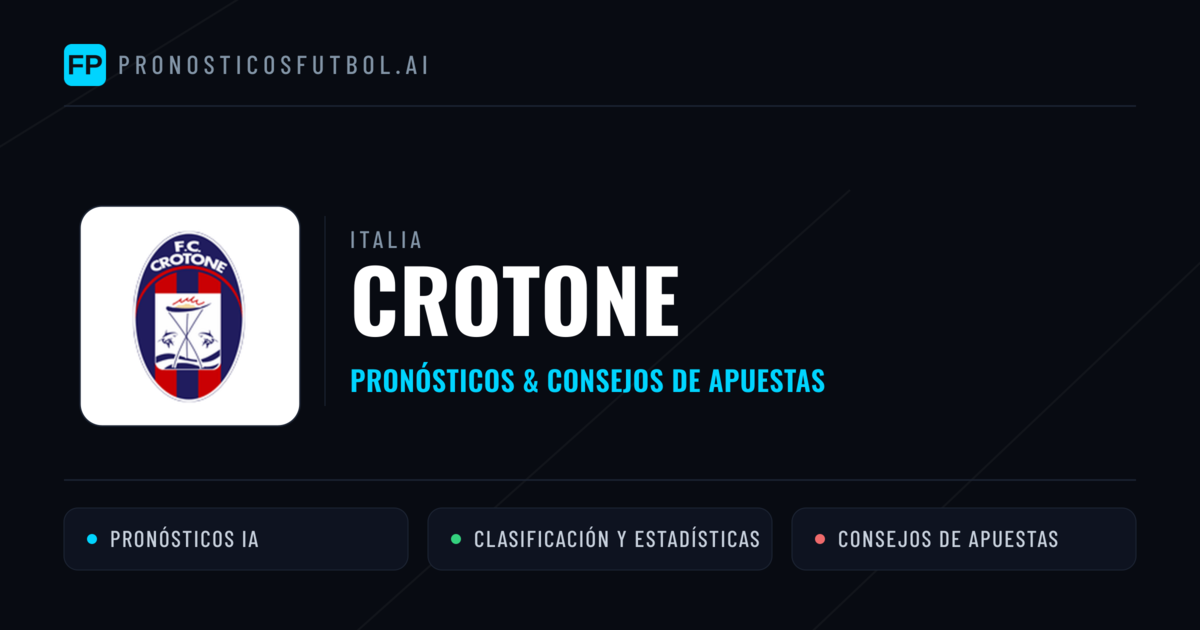 Crotone Pronósticos y estadísticas