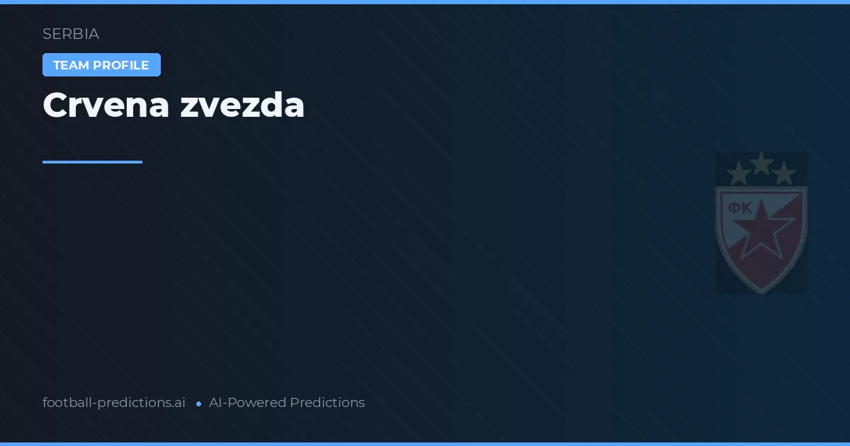 Crvena zvezda W Pronósticos y estadísticas