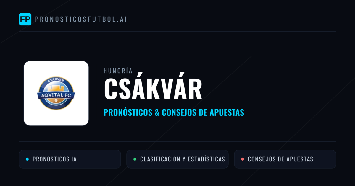 Csákvár Pronósticos y estadísticas
