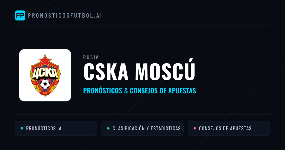 CSKA Moscú Pronósticos y estadísticas