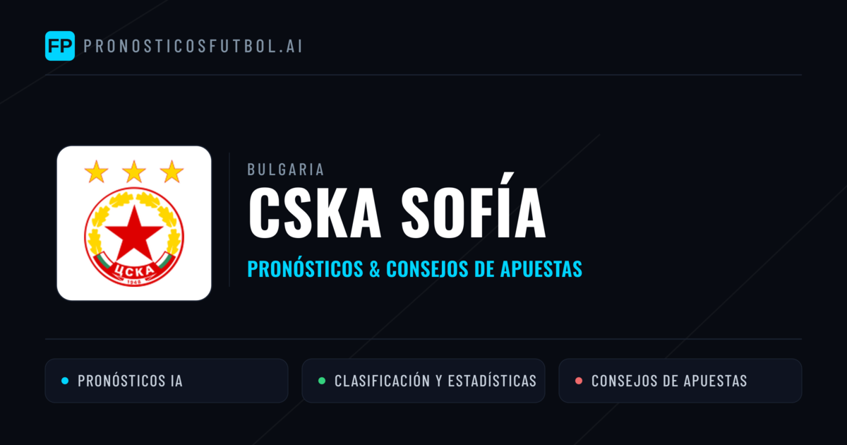 CSKA Sofía Pronósticos y estadísticas