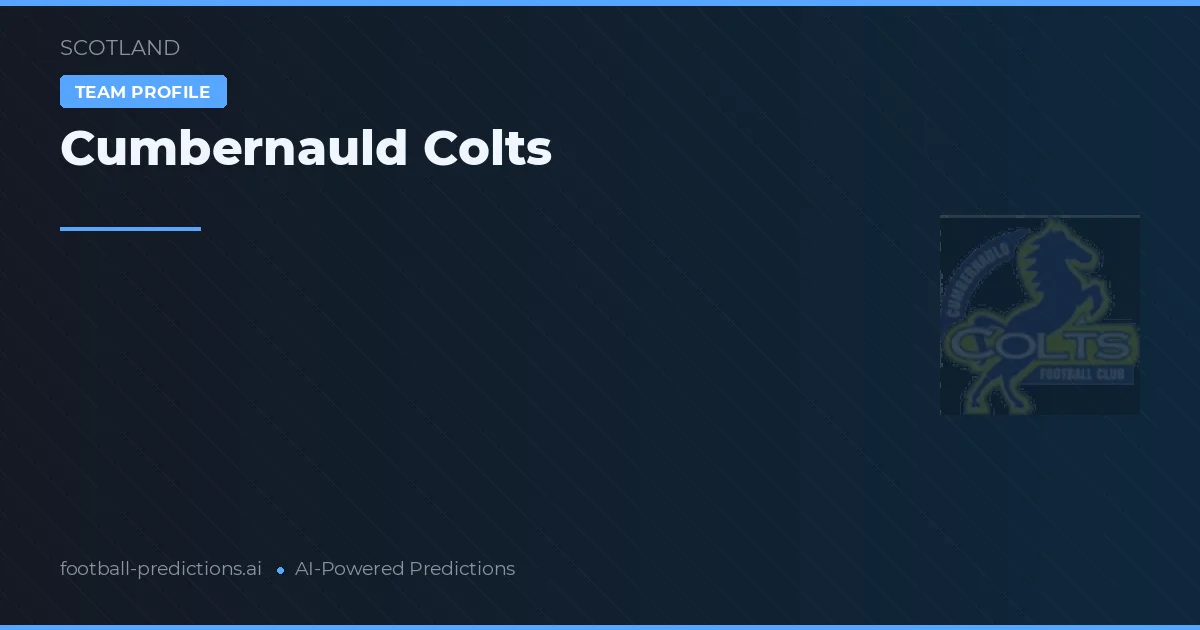 Cumbernauld Colts Pronósticos y estadísticas