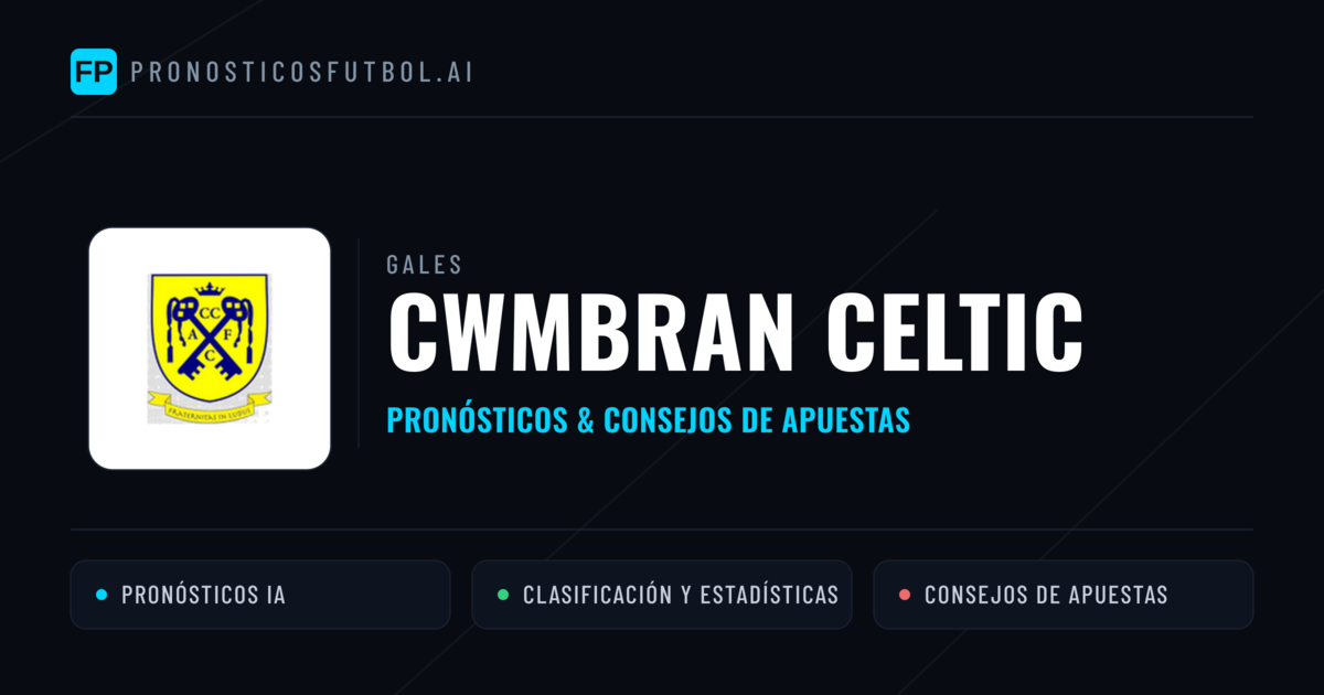 Cwmbran Celtic Pronósticos y estadísticas