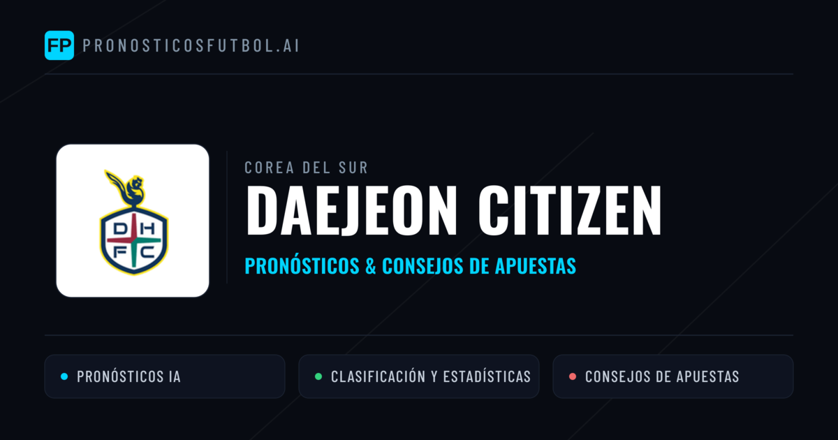 Daejeon Citizen Pronósticos y estadísticas
