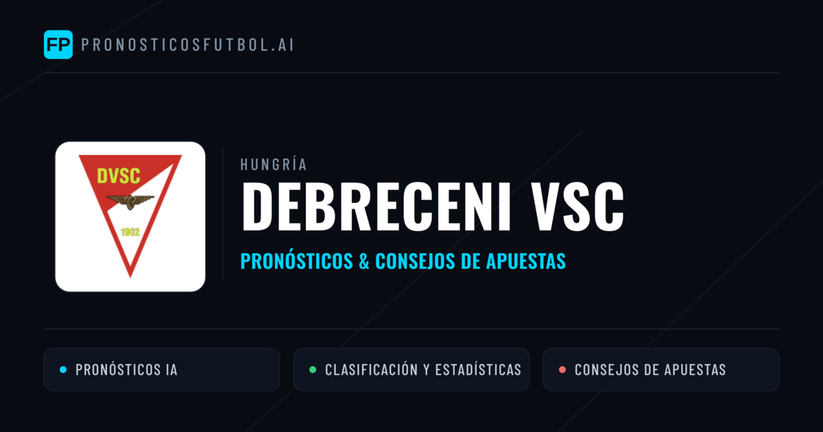 Debreceni VSC Pronósticos y estadísticas