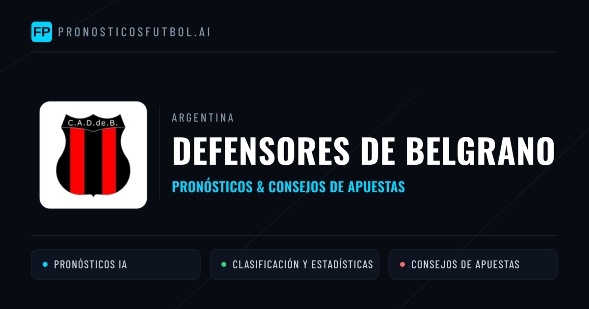 Defensores de Belgrano Pronósticos y estadísticas