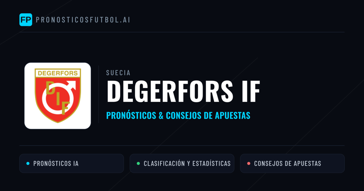 Degerfors IF Pronósticos y estadísticas
