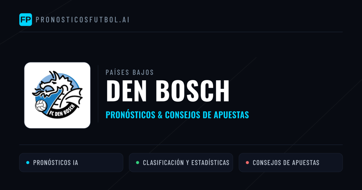 Den Bosch Pronósticos y estadísticas