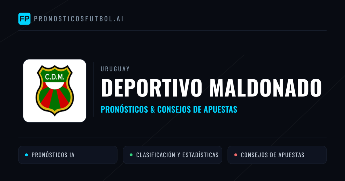 Deportivo Maldonado Pronósticos y estadísticas