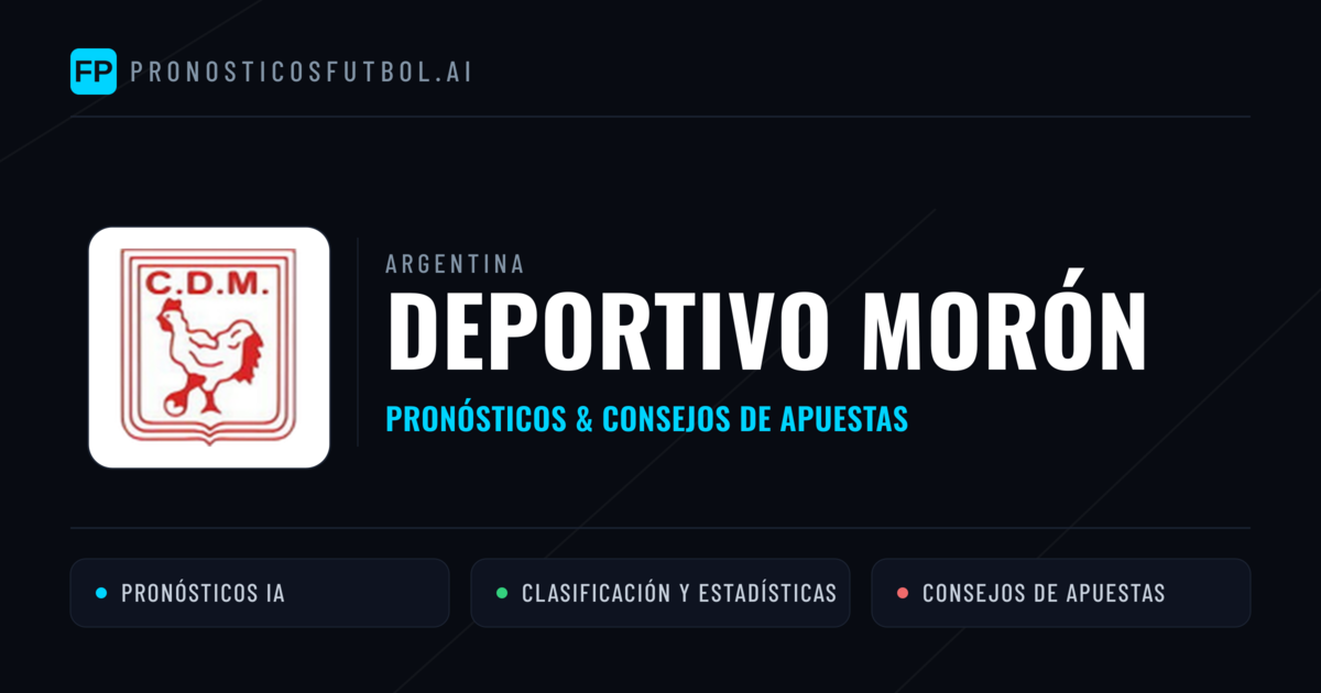 Deportivo Morón Pronósticos y estadísticas