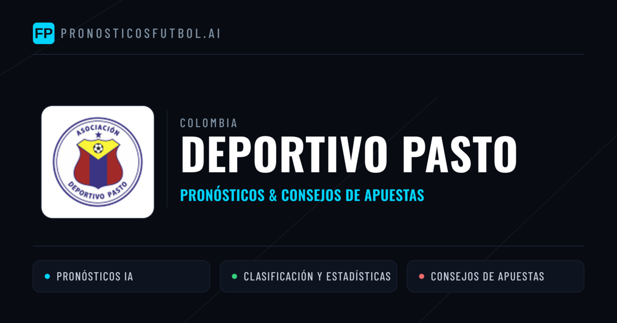 Deportivo Pasto Pronósticos y estadísticas