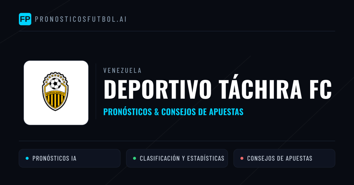 Deportivo Táchira FC Pronósticos y estadísticas