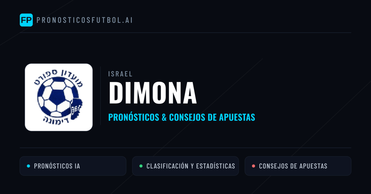 Dimona Pronósticos y estadísticas