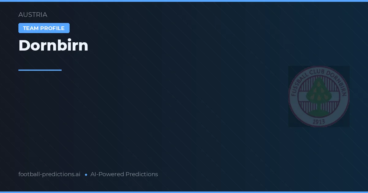 Dornbirn Pronósticos y estadísticas