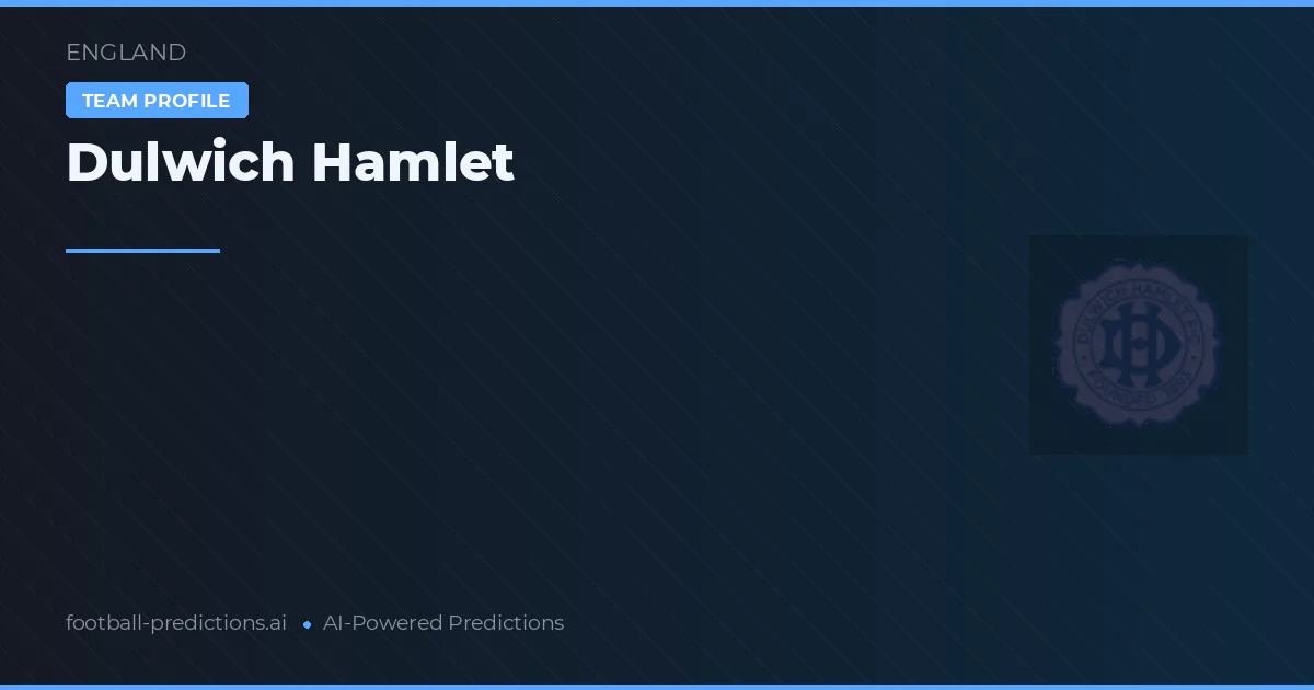 Dulwich Hamlet Pronósticos y estadísticas