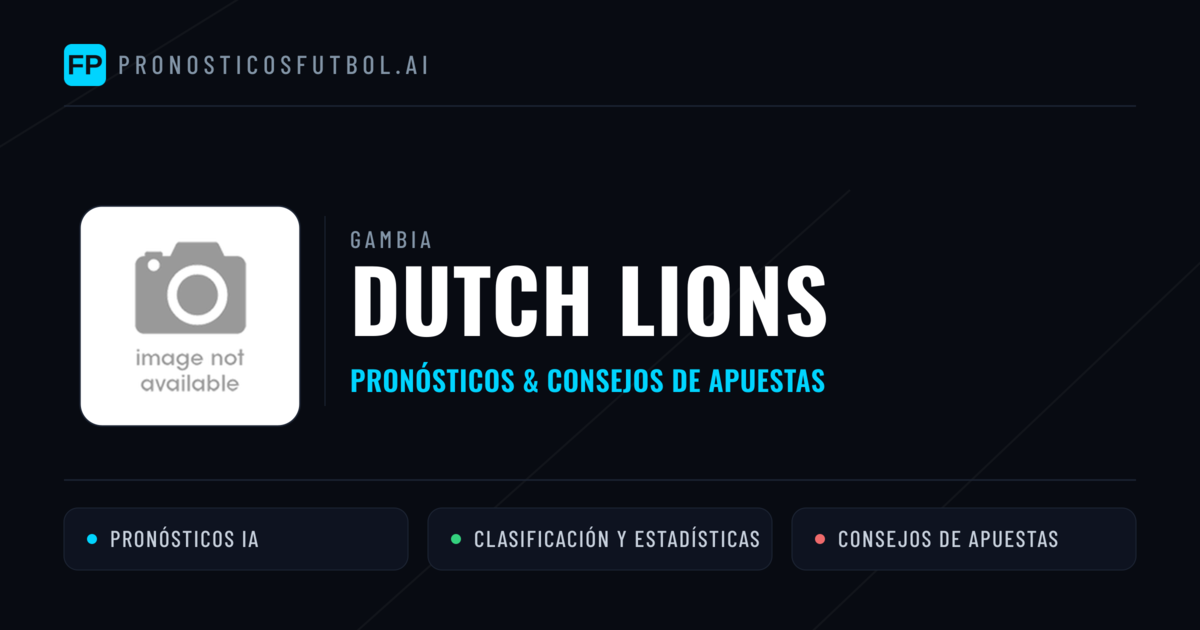 Dutch Lions Pronósticos y estadísticas
