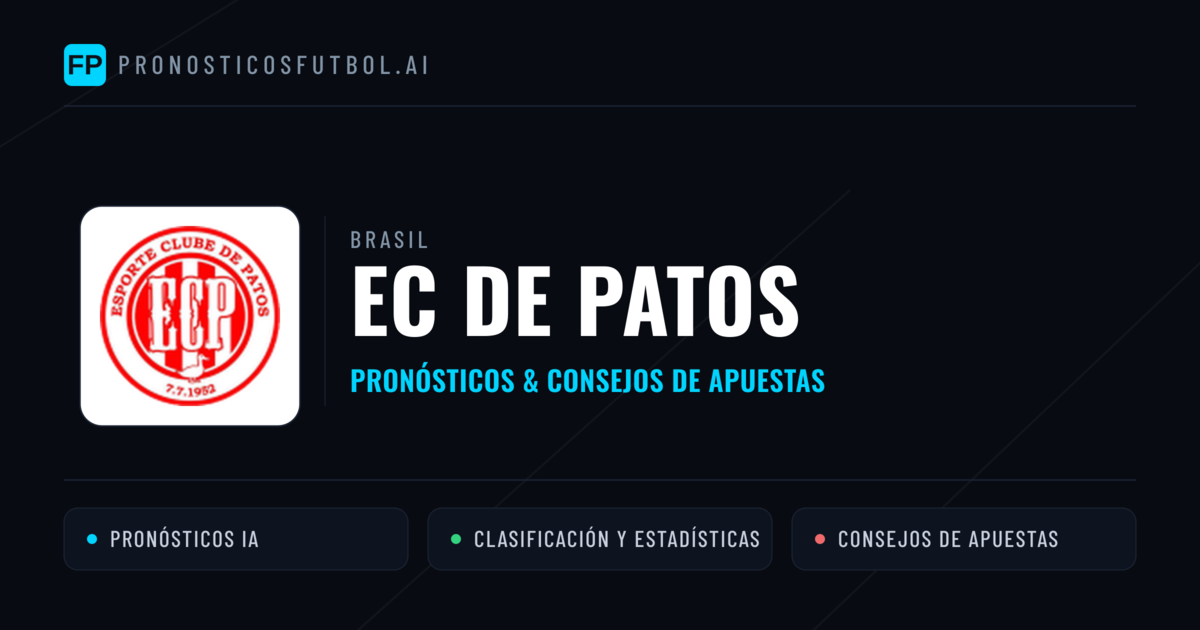 EC de Patos Pronósticos y estadísticas