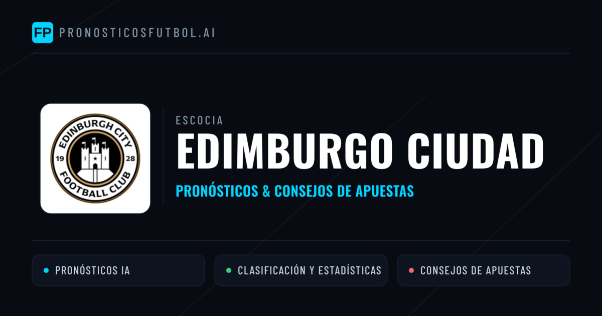 Edimburgo Ciudad Pronósticos y estadísticas