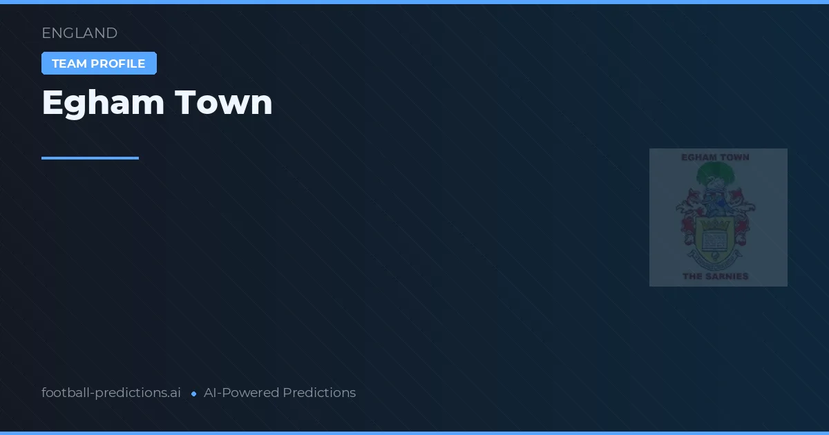 Egham Town Pronósticos y estadísticas