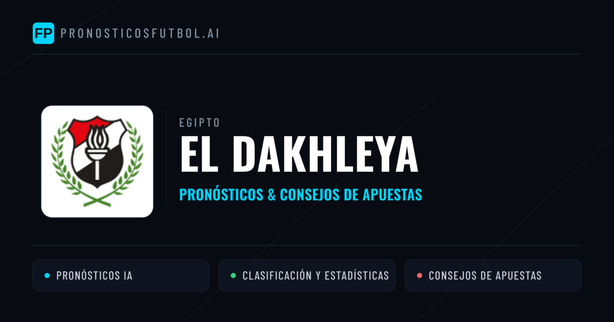 El Dakhleya Pronósticos y estadísticas