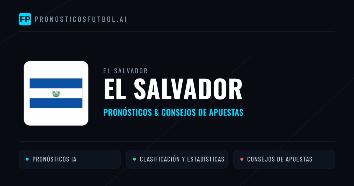 El Salvador Pronósticos y estadísticas