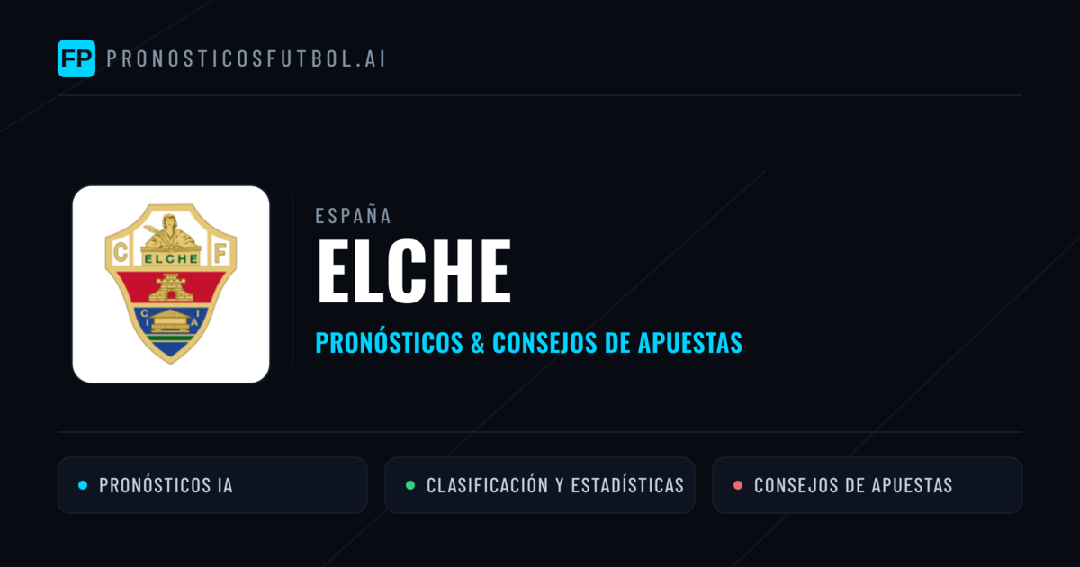 Elche Pronósticos y estadísticas