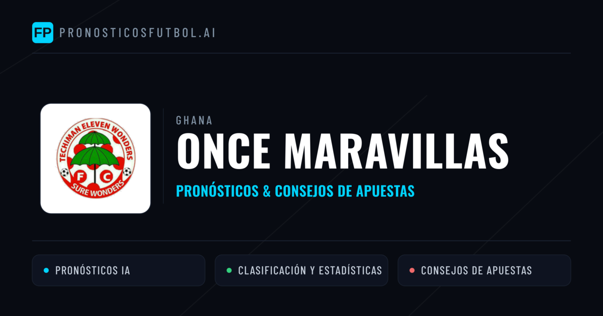 Once Maravillas Pronósticos y estadísticas
