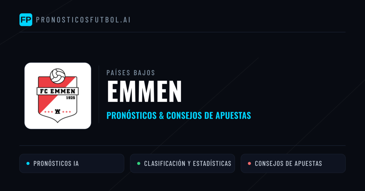 Emmen Pronósticos y estadísticas
