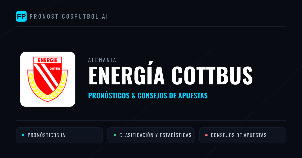 Energía Cottbus Pronósticos y estadísticas