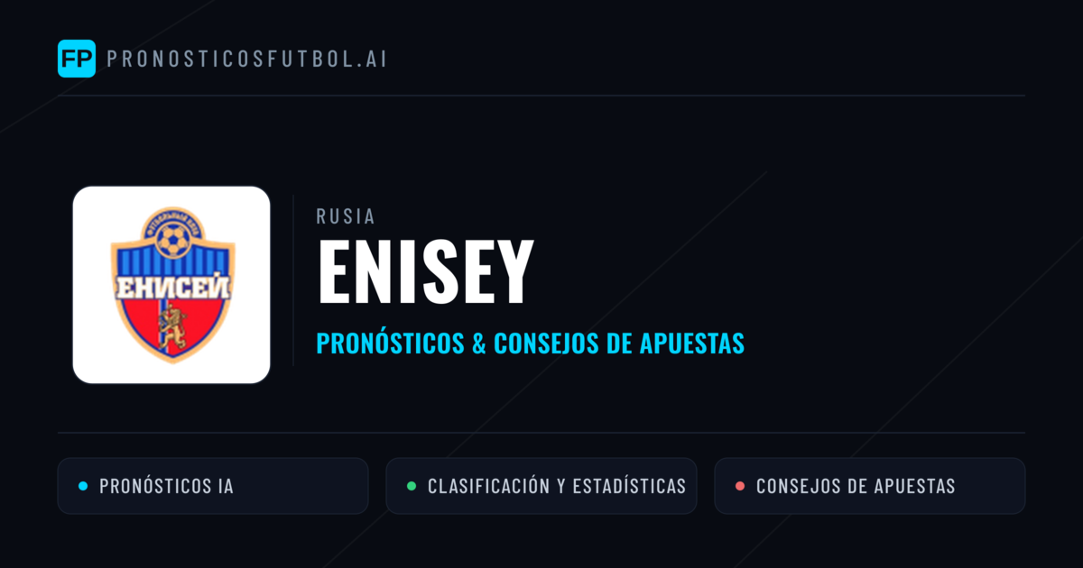 Enisey Pronósticos y estadísticas