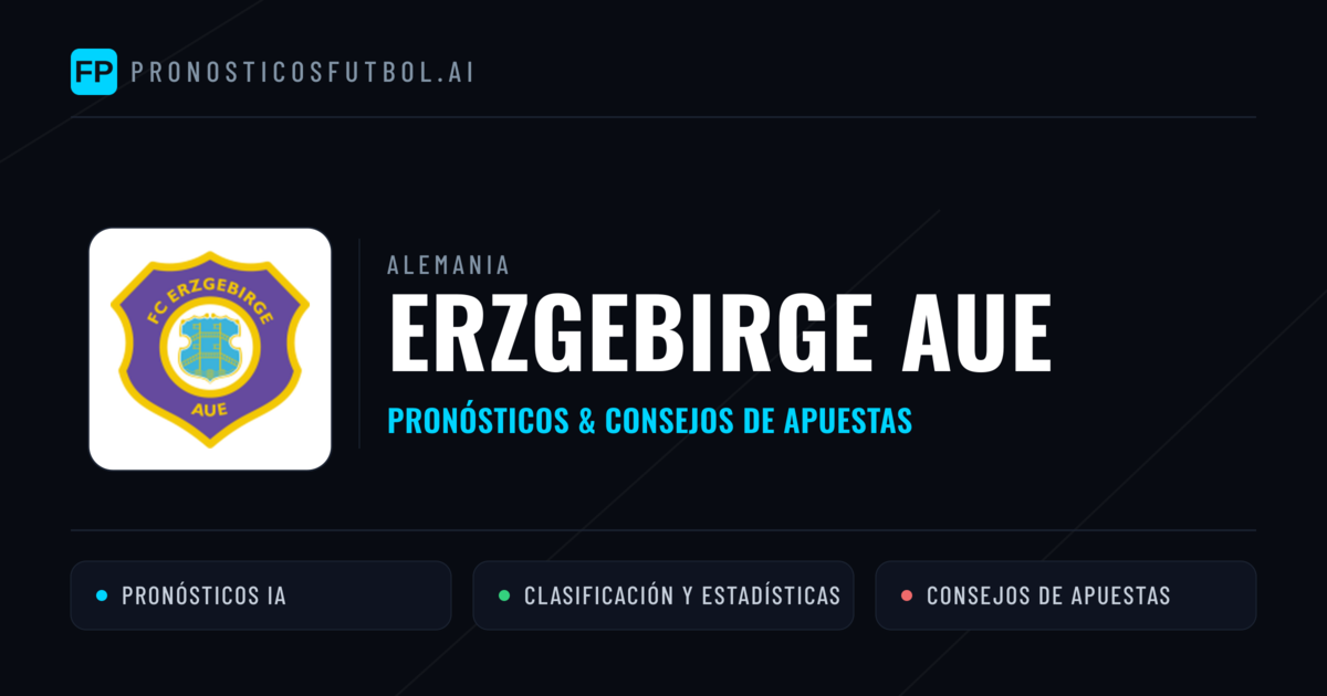 Erzgebirge Aue Pronósticos y estadísticas