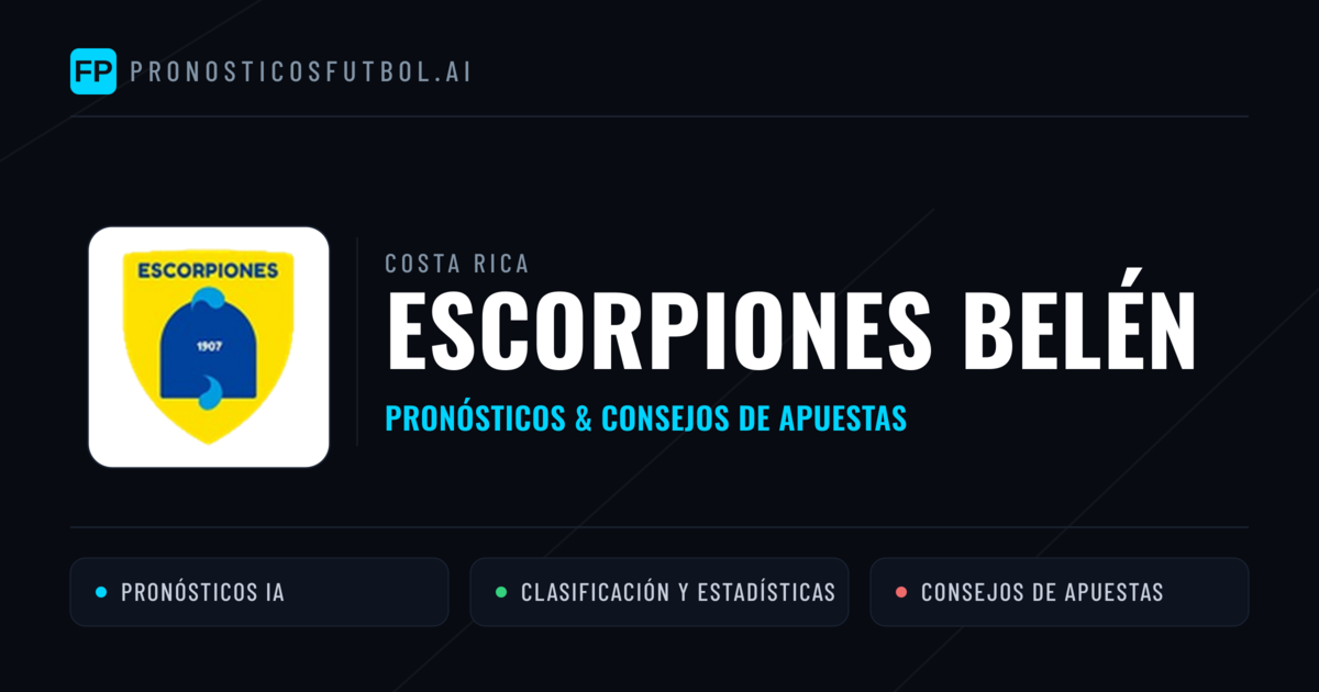 Escorpiones Belén Pronósticos y estadísticas