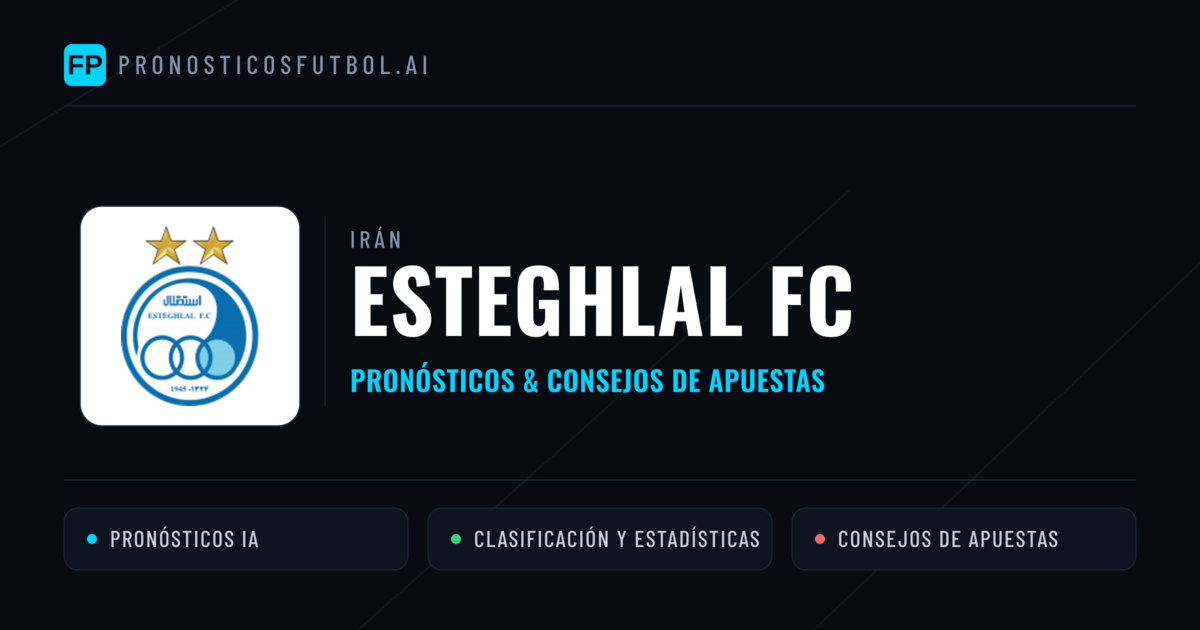 Esteghlal FC Pronósticos y estadísticas