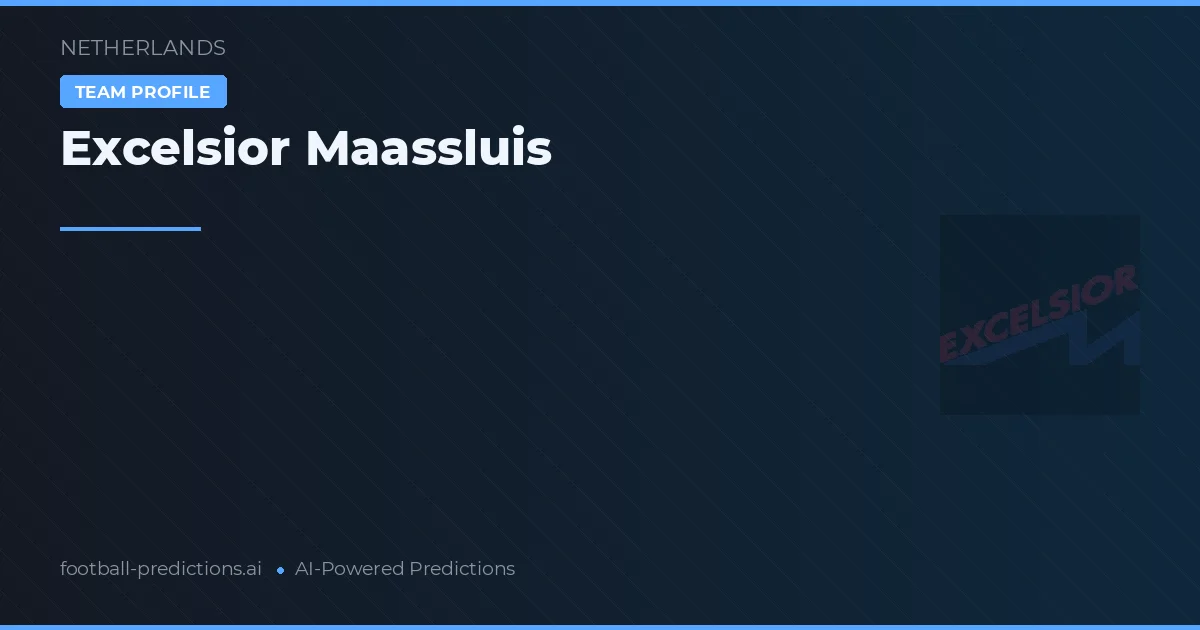 Excelsior Maassluis Pronósticos y estadísticas
