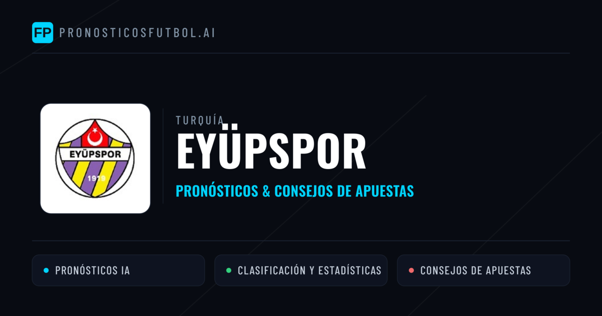 Eyüpspor Pronósticos y estadísticas