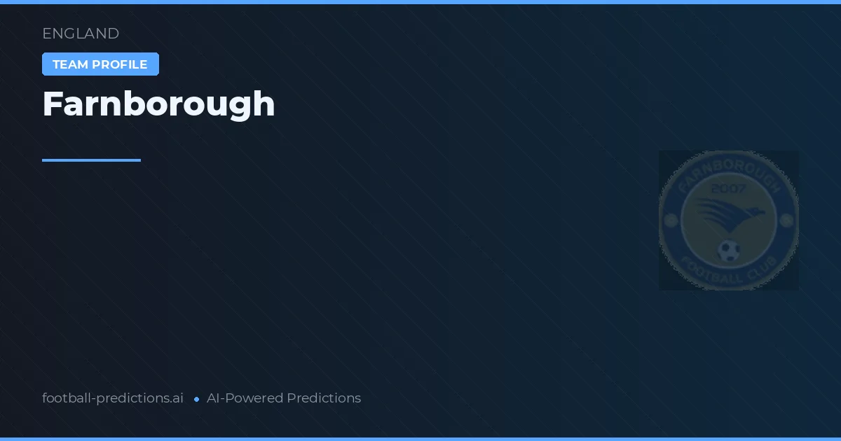 Farnborough Pronósticos y estadísticas