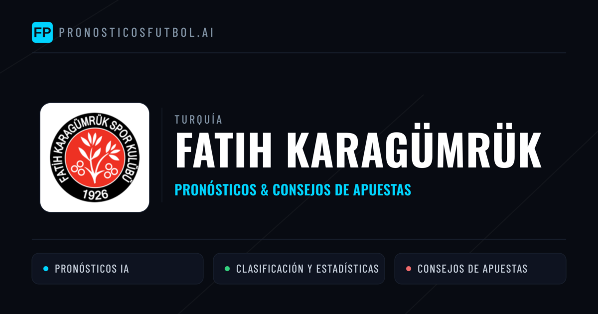 Fatih Karagümrük Pronósticos y estadísticas